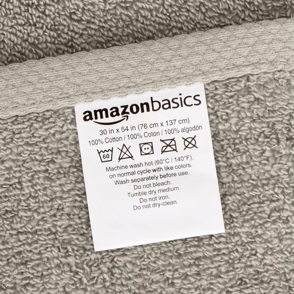 Amazon Basics 100 Cotton QuickDry Bath Towel 2Pack Platinum 54 x 303Piece Set Platinum