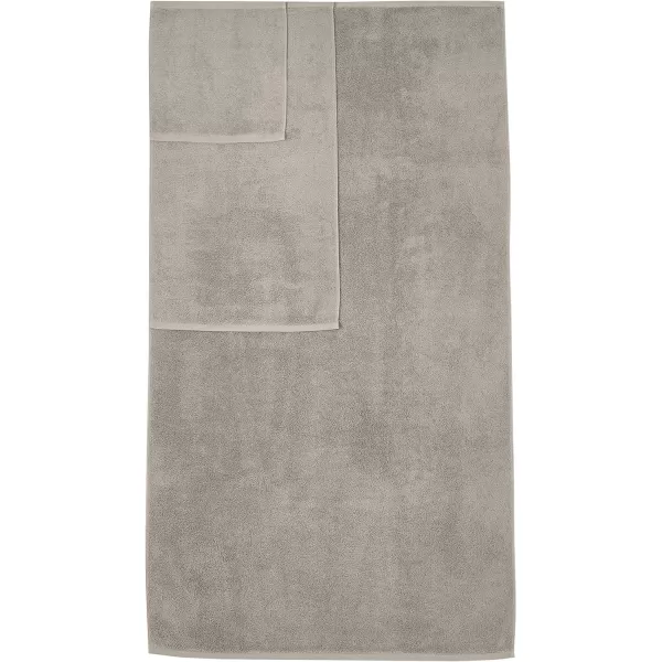 Amazon Basics 100 Cotton QuickDry Bath Towel 2Pack Platinum 54 x 303Piece Set Platinum