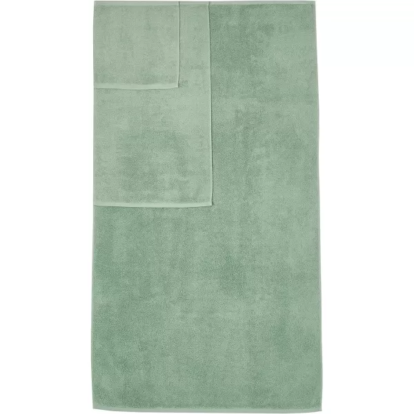 Amazon Basics 100 Cotton QuickDry Bath Towel 2Pack Platinum 54 x 303Piece Set Seafoam Green