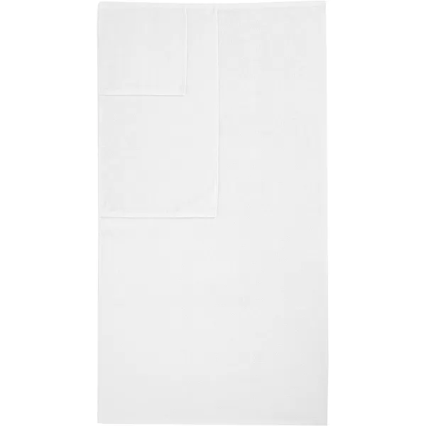 Amazon Basics 100 Cotton QuickDry Bath Towel 2Pack Platinum 54 x 303Piece Set White