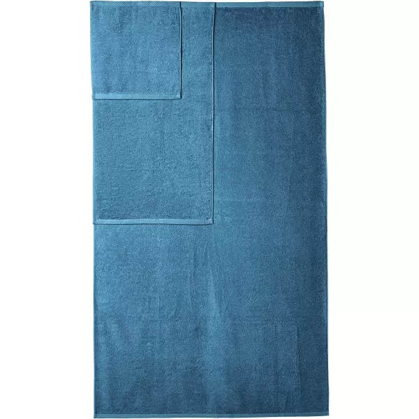 Amazon Basics 100 Cotton QuickDry Bath Towel 2Pack Platinum 54 x 308Piece Set Lake Blue