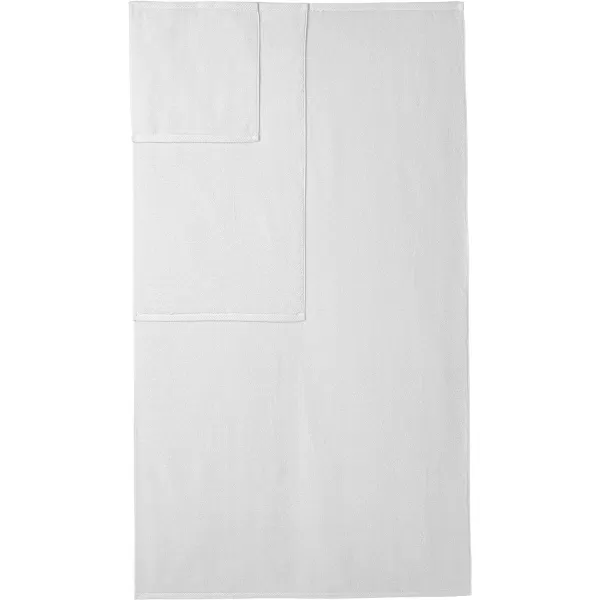 Amazon Basics 100 Cotton QuickDry Bath Towel 2Pack Platinum 54 x 308Piece Set White