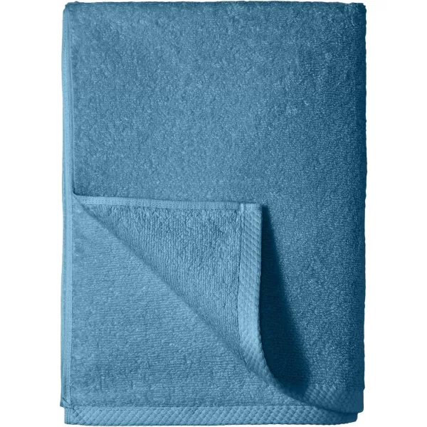 Amazon Basics 100 Cotton QuickDry Bath Towel 2Pack Platinum 54 x 30Bath Sheet Pack of 2 Lake Blue