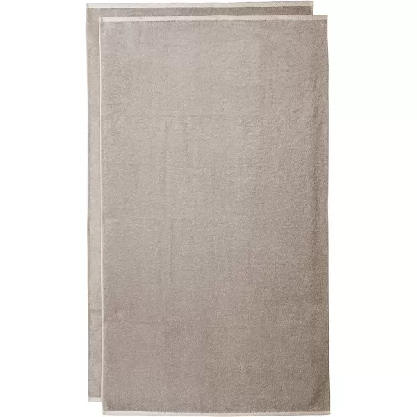 Amazon Basics 100 Cotton QuickDry Bath Towel 2Pack Platinum 54 x 30Bath Sheet Pack of 2 Platinum