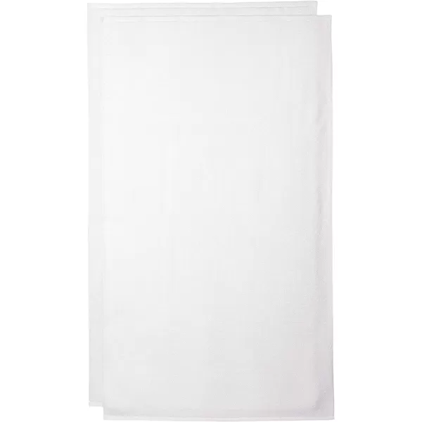 Amazon Basics 100 Cotton QuickDry Bath Towel 2Pack Platinum 54 x 30Bath Sheet Pack of 2 White