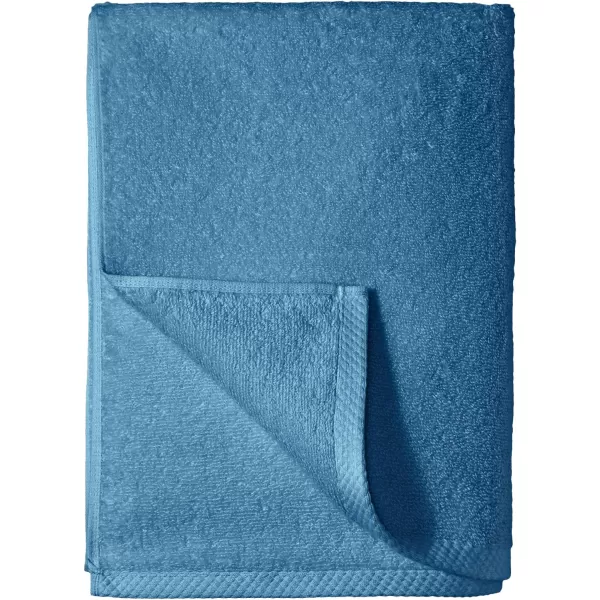 Amazon Basics 100 Cotton QuickDry Bath Towel 2Pack Platinum 54 x 30Bath Towel Pack of 2 Lake Blue
