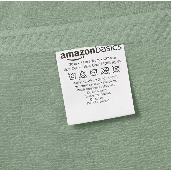 Amazon Basics 100 Cotton QuickDry Bath Towel 2Pack Platinum 54 x 30Bath Towel Pack of 2 Seafoam Green