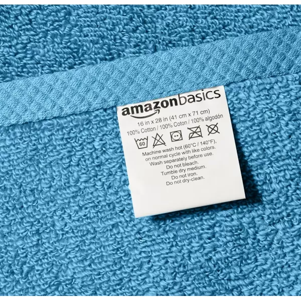 Amazon Basics 100 Cotton QuickDry Bath Towel 2Pack Platinum 54 x 30Hand Towel Pack of 8 Lake Blue
