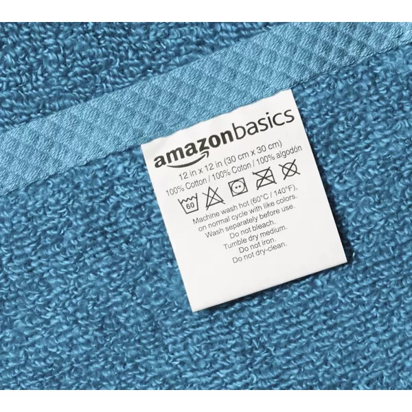 Amazon Basics 100 Cotton QuickDry Bath Towel 2Pack Platinum 54 x 30Washcloth Pack of 12 Lake Blue