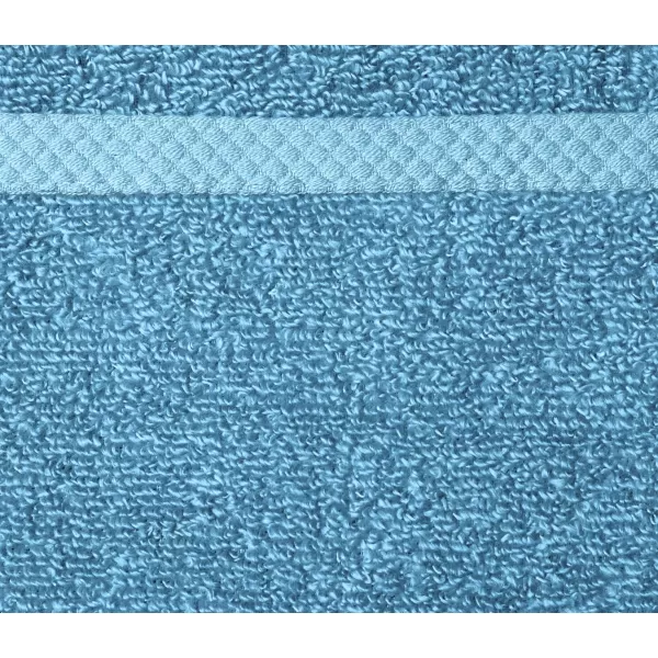 Amazon Basics 100 Cotton QuickDry Bath Towel 2Pack Platinum 54 x 30Washcloth Pack of 12 Lake Blue