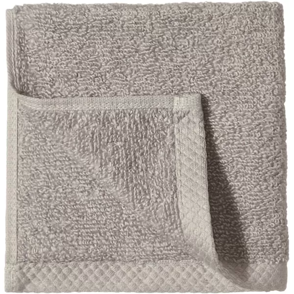 Amazon Basics 100 Cotton QuickDry Bath Towel 2Pack Platinum 54 x 30Washcloth Pack of 12 Platinum