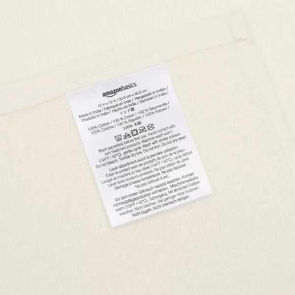 Amazon Basics 100 Cotton Terry Washcloths  Light Cream 60PackLight Cream Pack of 60