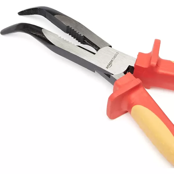 Amazon Basics 1000 Volt VDE Insulated High Bent Snipe Nose Pliers 8inch8Inch Bent Nose