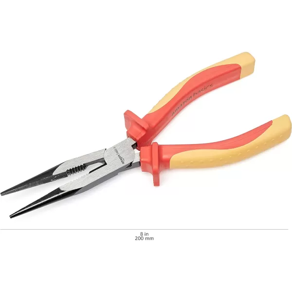 Amazon Basics 1000 Volt VDE Insulated Long Nose Pliers 8inch8Inch Long Nose