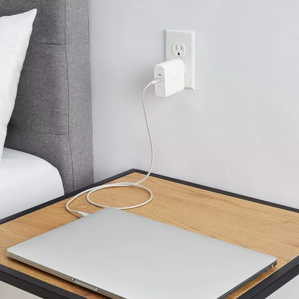 Amazon Basics 100W FourPort GaN Wall Charger with 2 USBC 100W 18W amp 2 USBA Ports 12W with PD for Laptops Tablets amp Phones iPhone 1514131211XiPadMacPro Samsung amp more nonPPS WhiteWhite 68W 2 USBC
