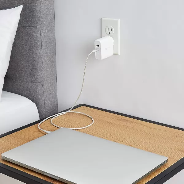 Amazon Basics 100W FourPort GaN Wall Charger with 2 USBC 100W 18W amp 2 USBA Ports 12W with PD for Laptops Tablets amp Phones iPhone 1514131211XiPadMacPro Samsung amp more nonPPS WhiteWhite 68W 1 USBC  1 USB A