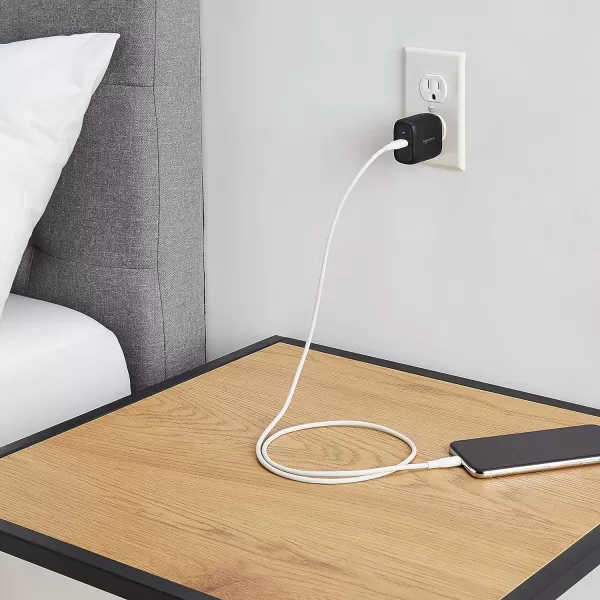 Amazon Basics 100W FourPort GaN Wall Charger with 2 USBC 100W 18W amp 2 USBA Ports 12W with PD for Laptops Tablets amp Phones iPhone 1514131211XiPadMacPro Samsung amp more nonPPS WhiteBlack 30W 1 USBC