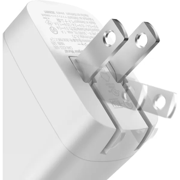 Amazon Basics 100W FourPort GaN Wall Charger with 2 USBC 100W 18W amp 2 USBA Ports 12W with PD for Laptops Tablets amp Phones iPhone 1514131211XiPadMacPro Samsung amp more nonPPS WhiteWhite 30W 1 USBC