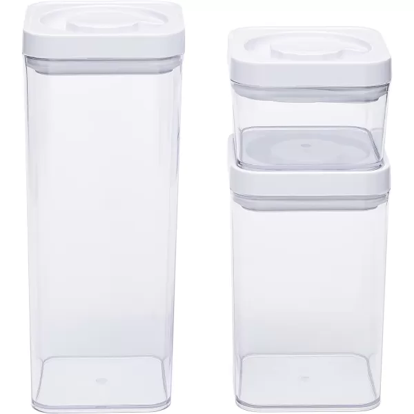 Amazon Basics 10Piece Square Airtight Food Storage Containers for Kitchen Pantry Organization BPA Free Plastic Clear10Piece Square Set