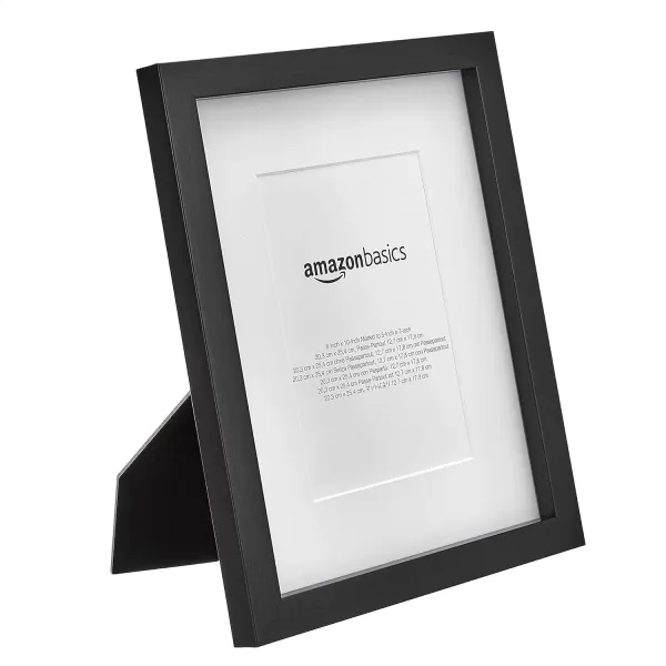 Amazon Basics 11 x 14 Rectangular Photo Picture Frame 8 x 10 With Mat 2Pack Black 152 Inch L x 122 Inch WBlack 8 x 10