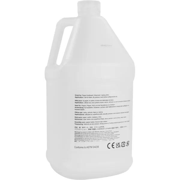 Amazon Basics 12 Gallon Clear Glue and 12 Gallon White Glue 2Pack Combo Glue for Perfect Slime TransparentWhite 64 fl ozWhite 1 Gallon 2pack