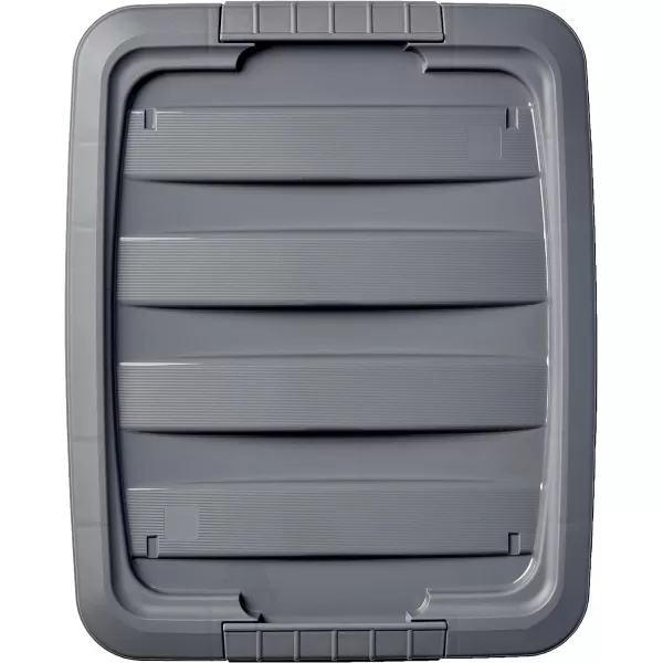 Amazon Basics 12 Quart Stackable Plastic Storage Bins with Latching Lids Clear Grey Pack of 619 Qt  6 Pack