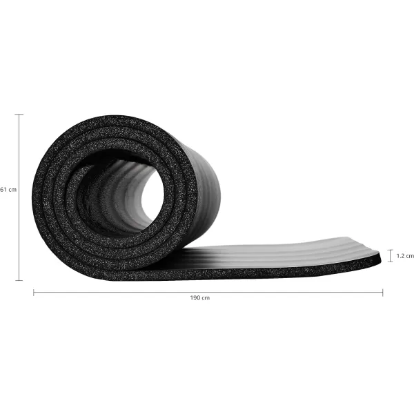 Amazon Basics 12Inch Extra Thick Exercise Yoga MatBlack