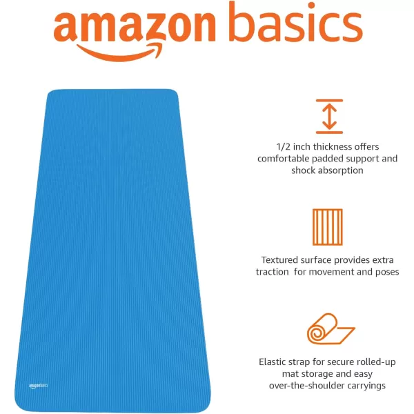 Amazon Basics 12Inch Extra Thick Exercise Yoga MatBlue