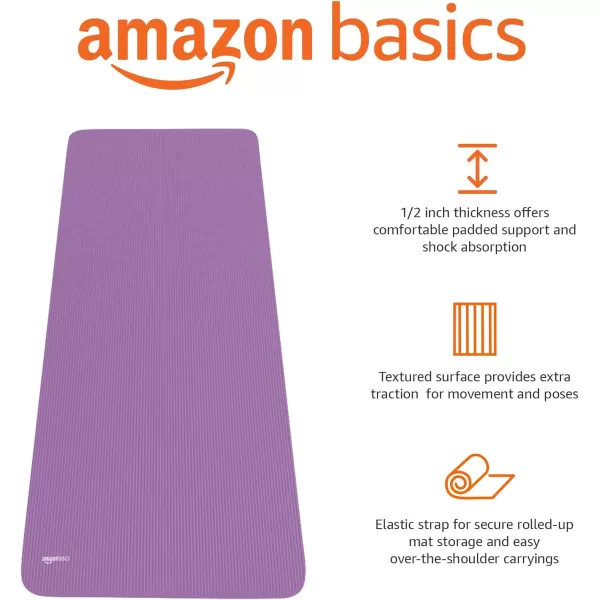 Amazon Basics 12Inch Extra Thick Exercise Yoga MatPurple