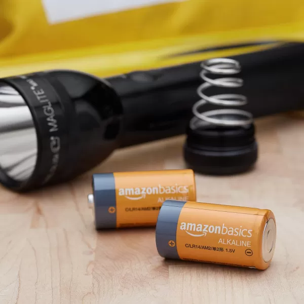 Amazon Basics 12Pack C Cell Alkaline AllPurpose Batteries 15 Volt 5Year Shelf Life12 Count Pack of 1
