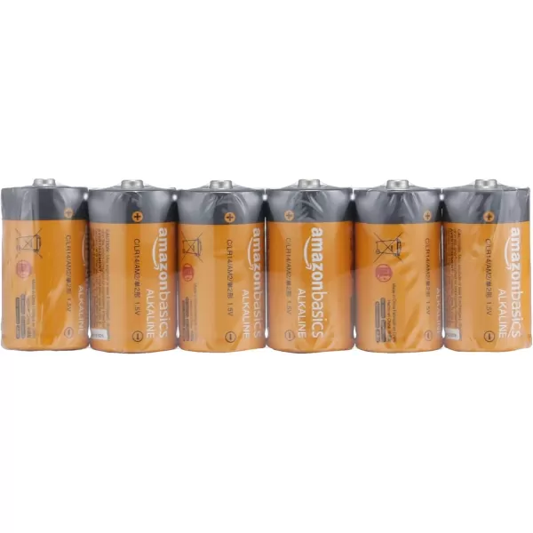 Amazon Basics 12Pack C Cell Alkaline AllPurpose Batteries 15 Volt 5Year Shelf Life12 Count Pack of 1