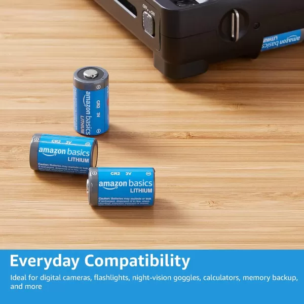 Amazon Basics 12Pack CR2 Lithium Batteries 3 Volt Long Lasting Power Low SelfDischarge Rate4 Count Pack of 1
