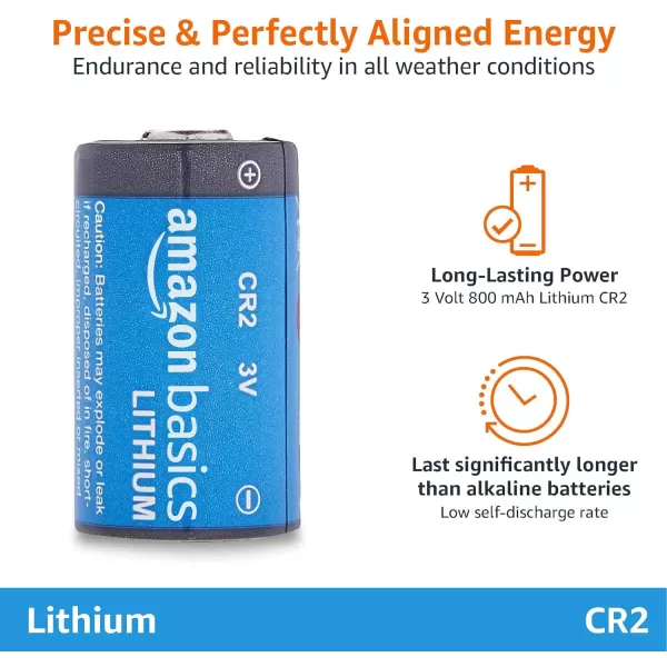 Amazon Basics 12Pack CR2 Lithium Batteries 3 Volt Long Lasting Power Low SelfDischarge Rate4 Count Pack of 1