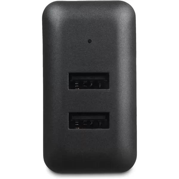 Amazon Basics 12W One Port USBA Wall Charger 24A for Phones iPhone 1514131211X Samsung and more Pack of 2 WhiteBlack Dual Port