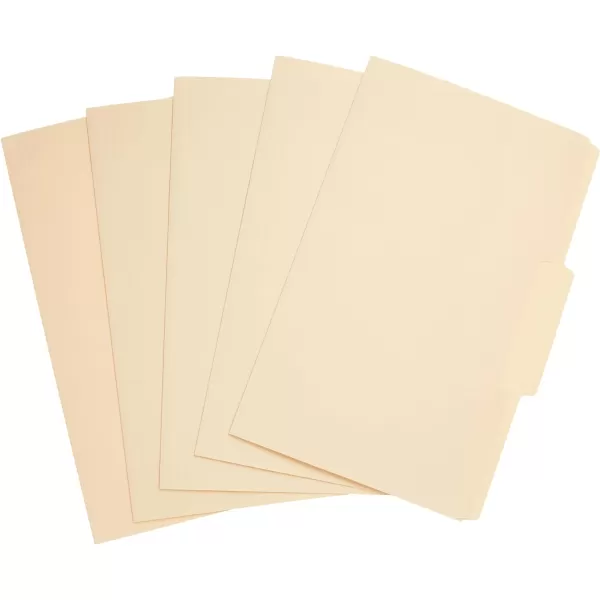 Amazon Basics 13Cut Tab Assorted Positions File Folders Letter Size Manila  Pack of 100Legal 85 x 14 Manila