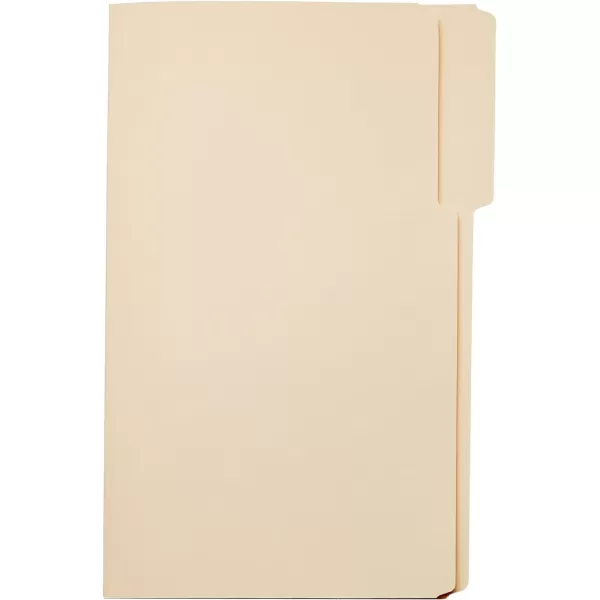 Amazon Basics 13Cut Tab Assorted Positions File Folders Letter Size Manila  Pack of 100Legal 85 x 14 Manila