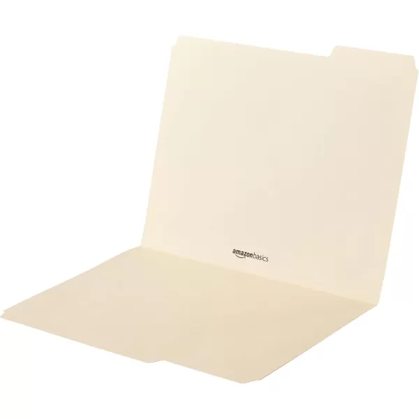 Amazon Basics 13Cut Tab Assorted Positions File Folders Letter Size Manila  Pack of 100Letter Manila