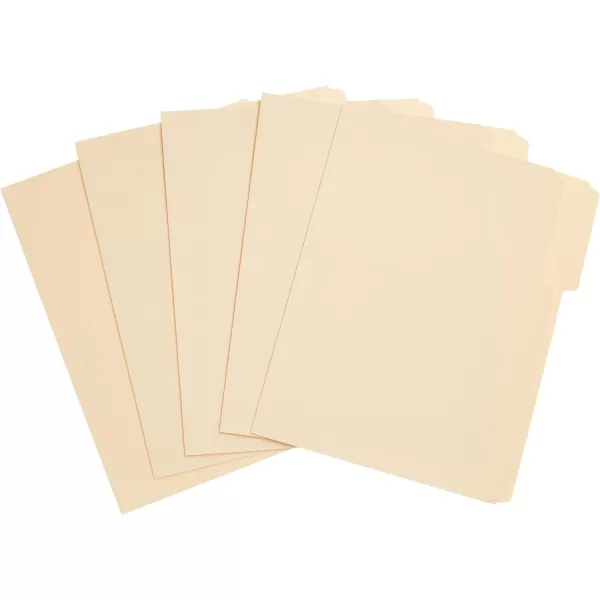 Amazon Basics 13Cut Tab Assorted Positions File Folders Letter Size Manila  Pack of 100Letter Manila