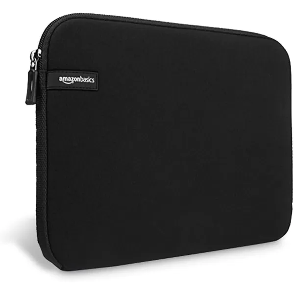 Amazon Basics 14Inch Laptop Sleeve Protective Case with Zipper  BlackBlack 133 Inch 10Pack