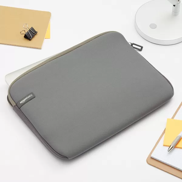 Amazon Basics 14Inch Laptop Sleeve Protective Case with Zipper  BlackGray 133 Inch 1Pack