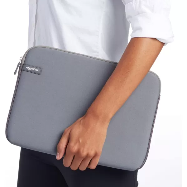 Amazon Basics 14Inch Laptop Sleeve Protective Case with Zipper  BlackGray 133 Inch 1Pack
