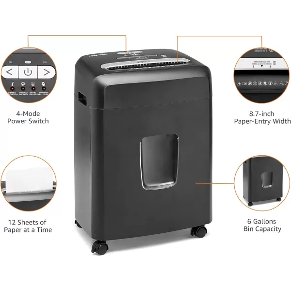 Amazon Basics 150 Sheet Autofeed Micro Cut Paper Shredder Black12 Sheet new model