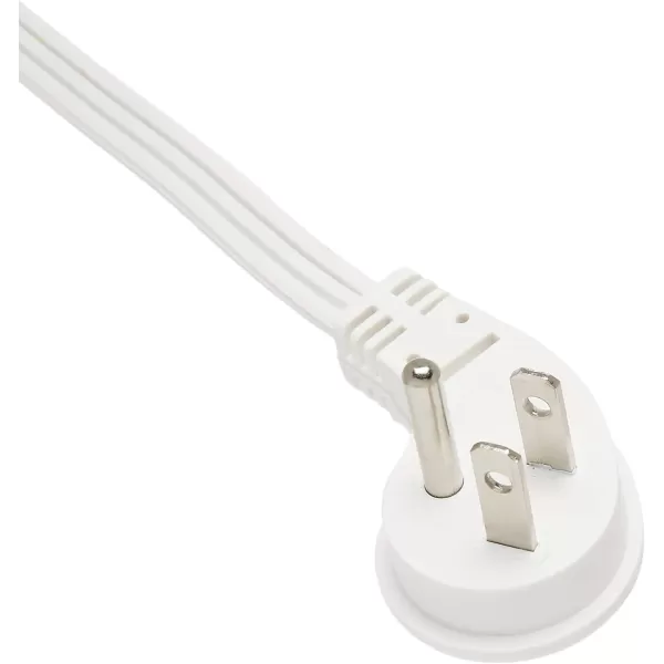Amazon Basics 15Foot 3Prong Flat Plug Grounded Indoor Extension Cord with 3 Outlets  13 Amps 1625 Watts 125 VAC WhiteWhite 15 ft