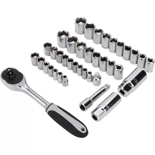 Amazon Basics 173Piece General Household Home Repair and Mechanics Hand Tool Kit Set173Piece