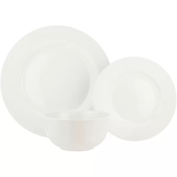Amazon Basics 18Piece Kitchen Dinnerware Set Plates Dishes Bowls Service for 6  WhiteAmazon Basics 18Piece Kitchen Dinnerware Set Plates Dishes Bowls Service for 6  White