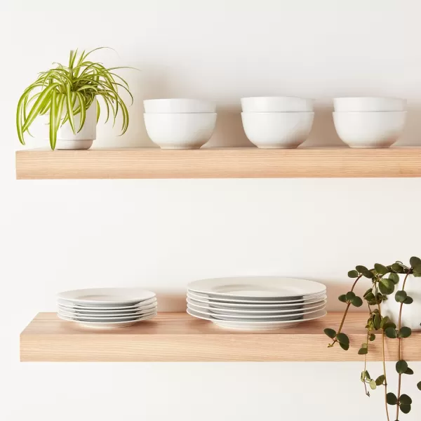 Amazon Basics 18Piece Kitchen Dinnerware Set Plates Dishes Bowls Service for 6  WhiteAmazon Basics 18Piece Kitchen Dinnerware Set Plates Dishes Bowls Service for 6  White
