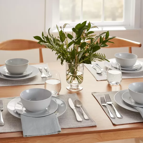 Amazon Basics 18Piece Kitchen Dinnerware Set Plates Dishes Bowls Service for 6  WhiteAmazon Basics 18Piece Kitchen Dinnerware Set Plates Dishes Bowls Service for 6  White