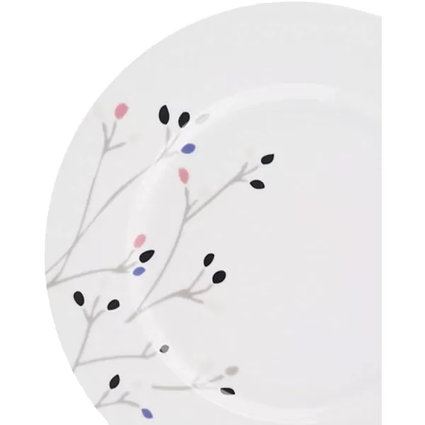 Amazon Basics 18Piece Kitchen Dinnerware Set Plates Dishes Bowls Service for 6 White Porcelain CoupeBranches