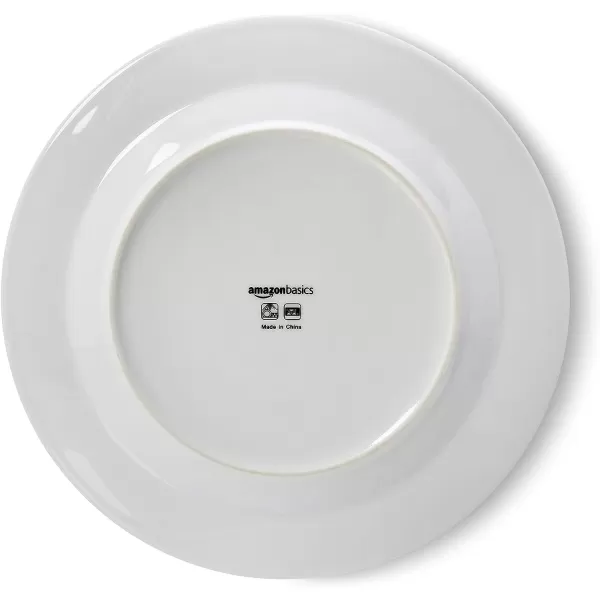 Amazon Basics 18Piece Kitchen Dinnerware Set Plates Dishes Bowls Service for 6 White Porcelain CoupeCottage