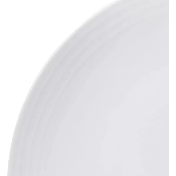 Amazon Basics 18Piece Kitchen Dinnerware Set Plates Dishes Bowls Service for 6 White Porcelain CoupeWhite Embossed